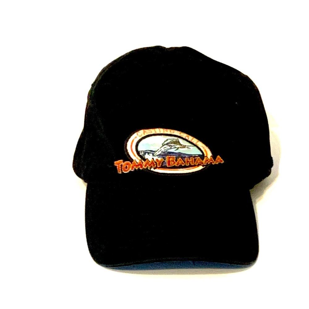 Tommy Bahama Black and Orange Logo Cap